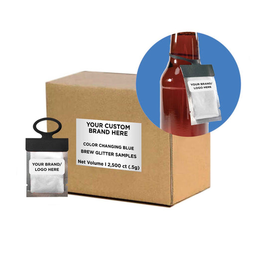 Blue Brew Glitter Private Label Hang Tag Neckers | Bakell