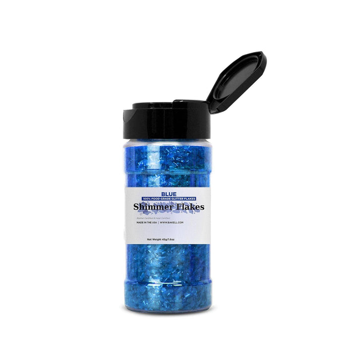 Blue Edible Shimmer Flakes | #1 Site for 100% Glitter | Bakell
