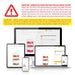 Screens displaying Rose Gold Heart Shimmer Shapes product page in various sizes, from desktop to mobile.
