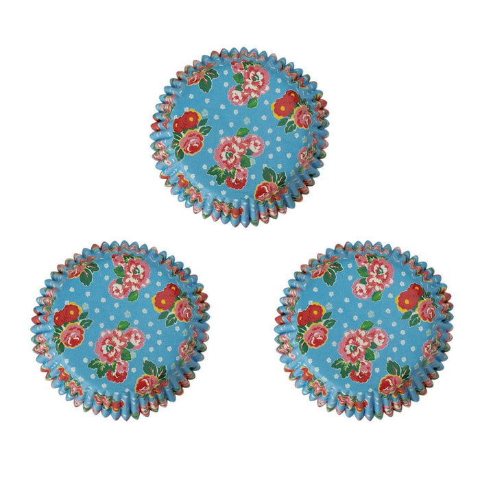 Blue Floral Cupcake Wrappers & Liners | Bulk & Wholesale | Bakell.com