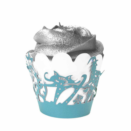 Blue Flying Witch Cupcake Wrappers & Liners  | Bakell® Baking Products