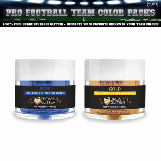 Rams Football Inspired Blue and Gold Edible Glitter Team Colors