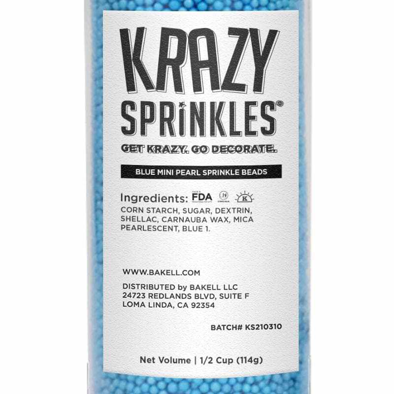 Blue Mini Pearl Beads by Krazy Sprinkles® | Bakell