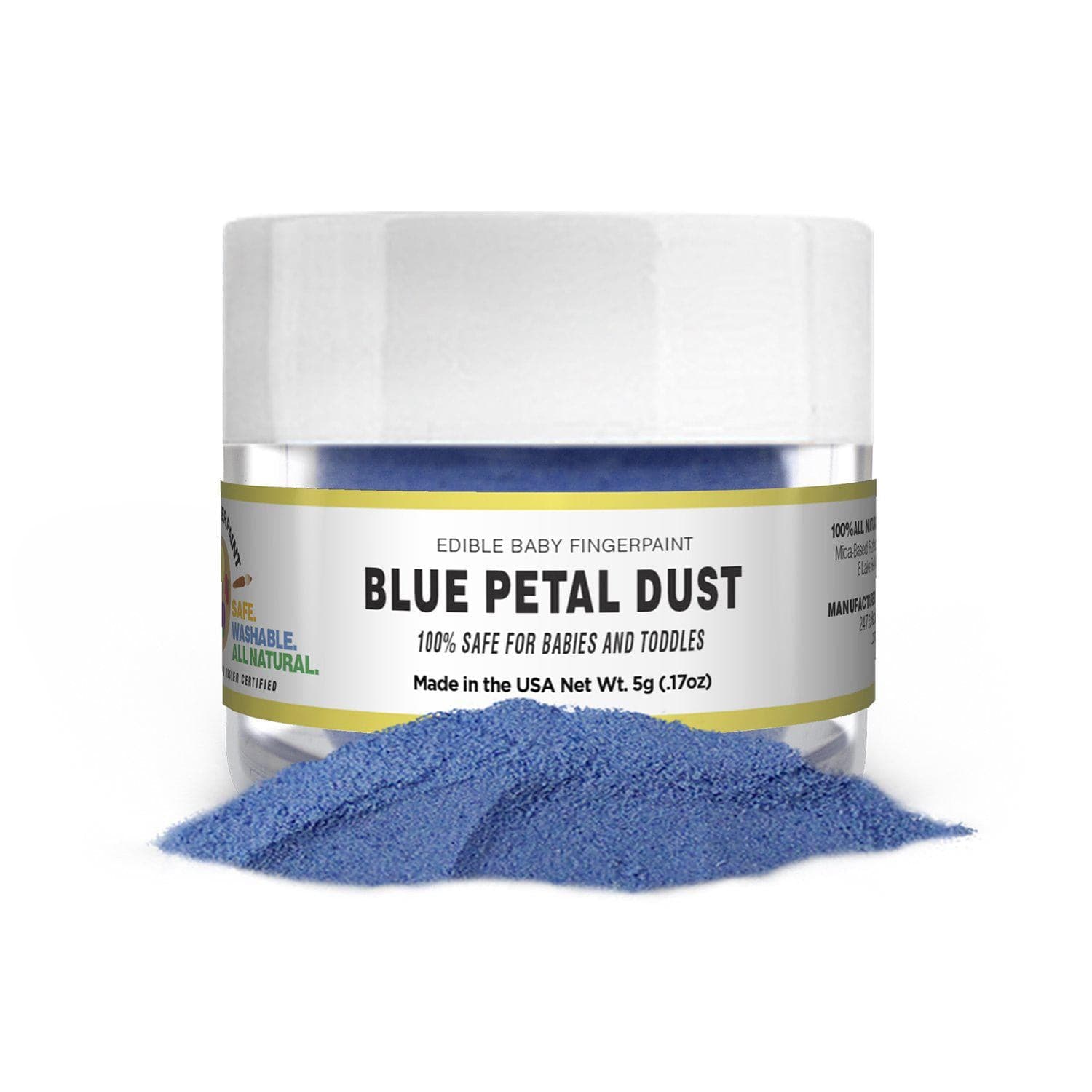 Blue Genuine Petal Dust, Children Finger Paint Digestible