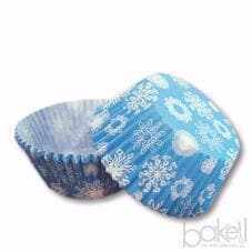 Blue & White Snowflake Standard Size Cupcake Wrappers & Liners | Bakell® Baking Products