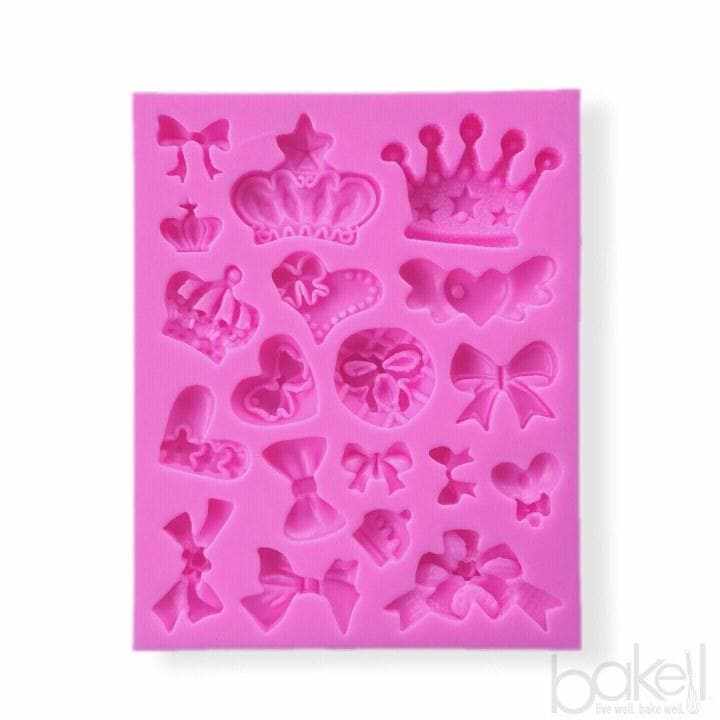 Bows Crowns and Hearts Pendants Silicone Mold | Bakell.com