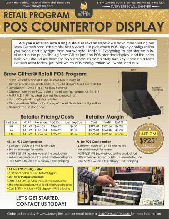 Brew Glitter® POS Re-seller & Retailer Program | Bakell.com