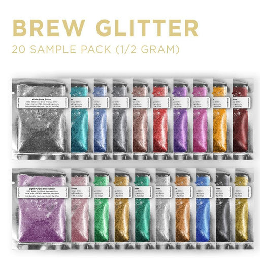 Brew Glitter® Complete Sample Pack | Edible Drink Glitter | Bakell.com