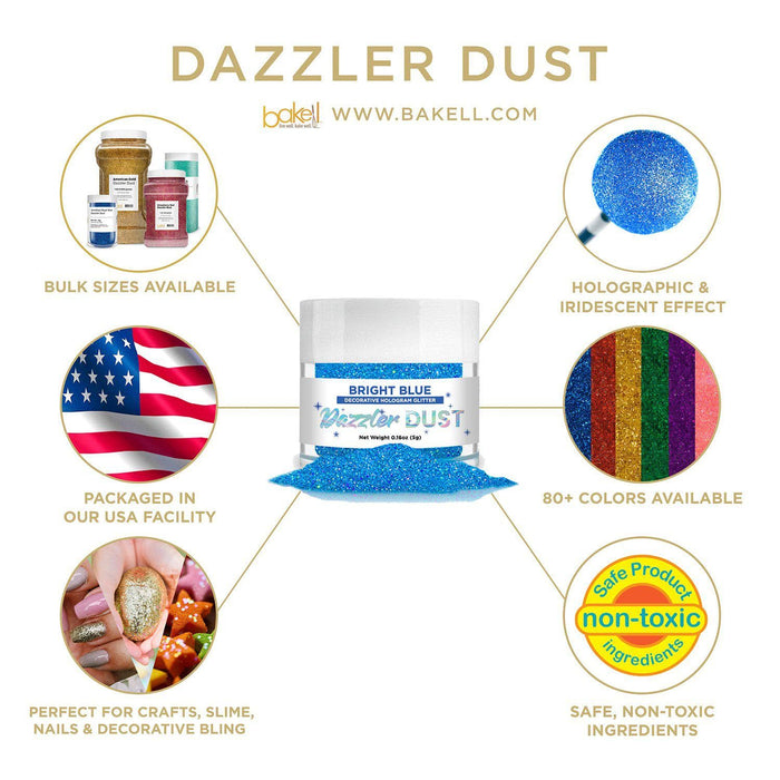 Bright Blue Dazzler Dust® 5 Gram Jar-Dazzler Dust_5G_Google Feed-bakell