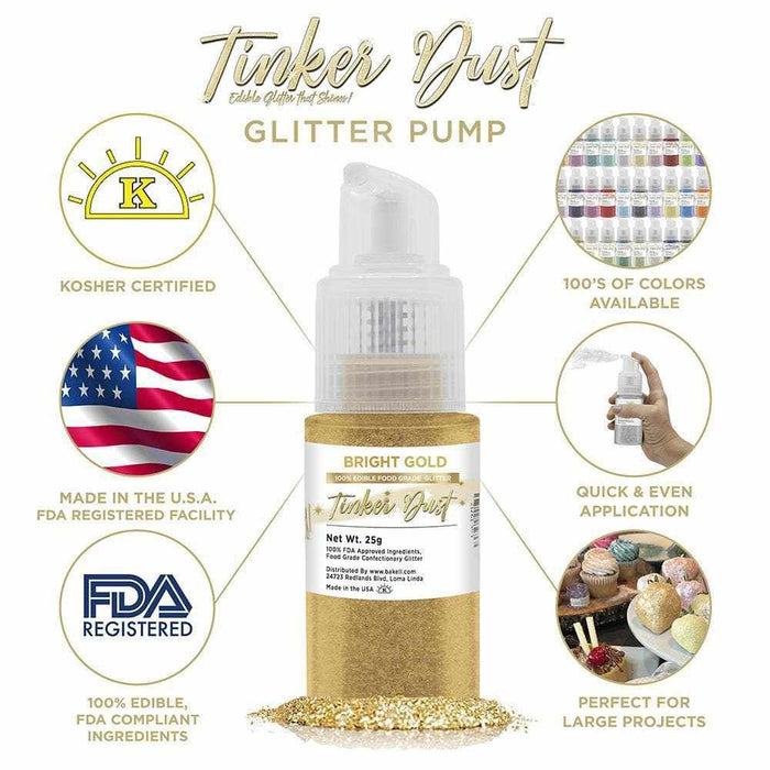 Gold Edible Glitter FDA Approved Made in USA - Kosher, Vegan — The