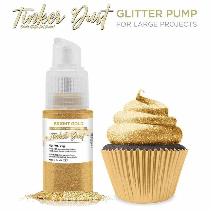 Bakell Bright Gold Edible Glitter, 25 Grams | Tinker Dust Edible