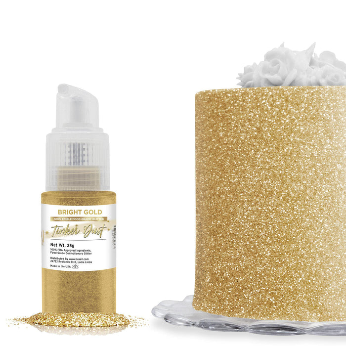 Cake Décor Glitter Pump-Powder Non-Aerosol Spray Silver