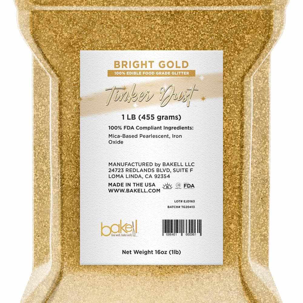 Bulk Bright Gold Edible Tinker Dust | #1 Site for Glitter | Bakell
