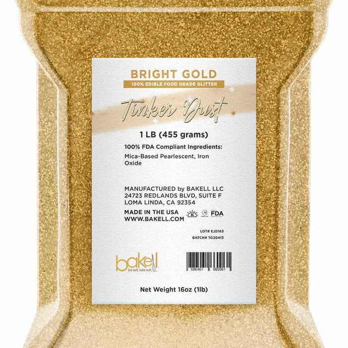 Bulk Bright Gold Edible Tinker Dust | #1 Site for Glitter | Bakell