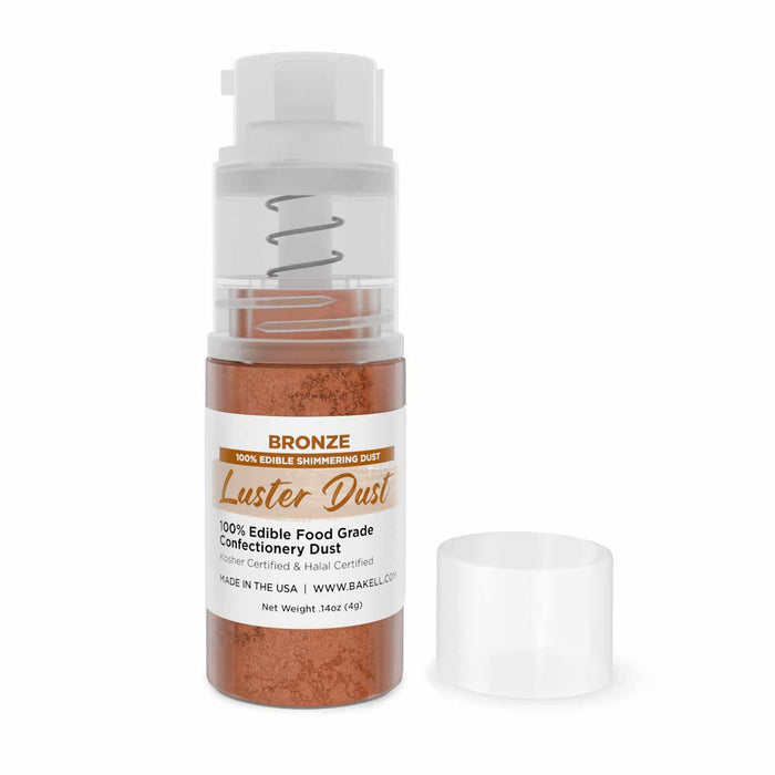 New! Miniature Luster Dust Spray Pump | 4g Bronze Edible Glitter