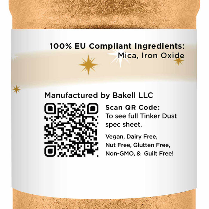 Save on Bronze EU Tinker Dust® Edible Glitter Wholesale | E171-free