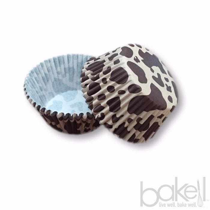 Bulk Brown Cow Print Cupcake Wrappers & Liners | Bakell.com