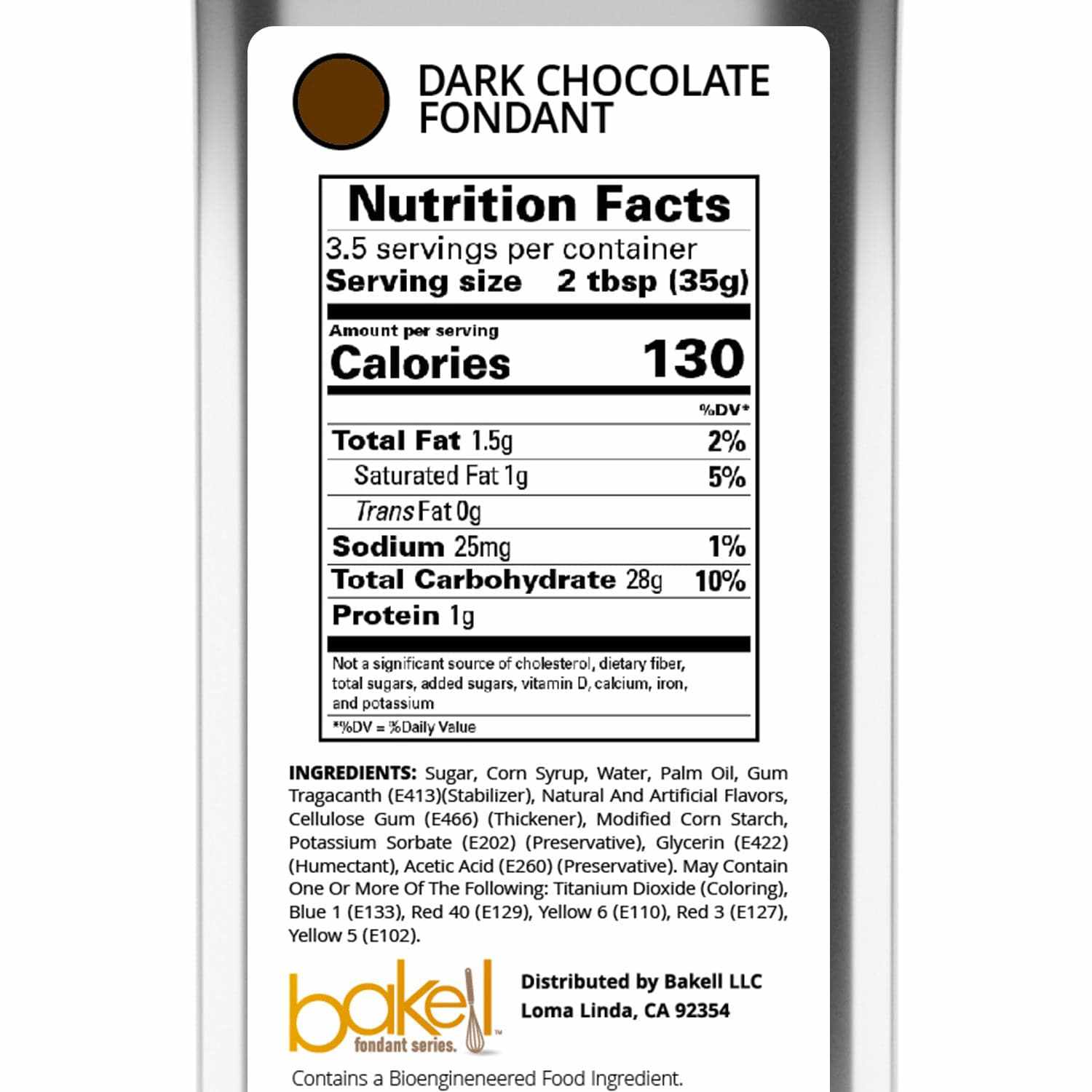Buy Dark Brown Chocolate Fondant 4oz - Bakell