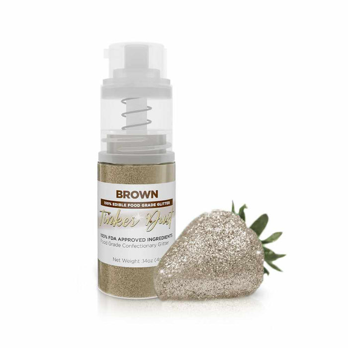 edible glitter spray brown sparkle coating strawberry. | bakell.com