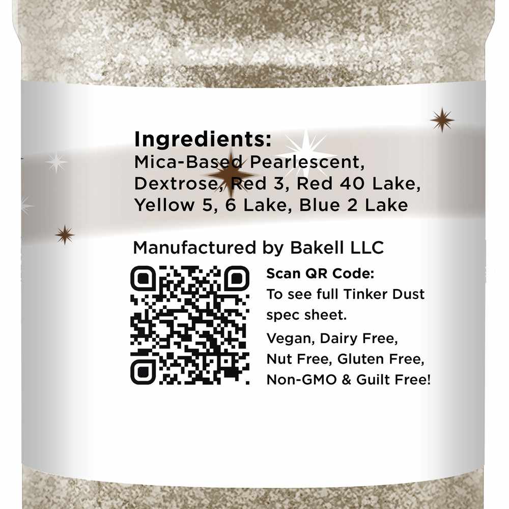 Side View of Brown Edible Glitter Shaker, 45 gram | bakell.com