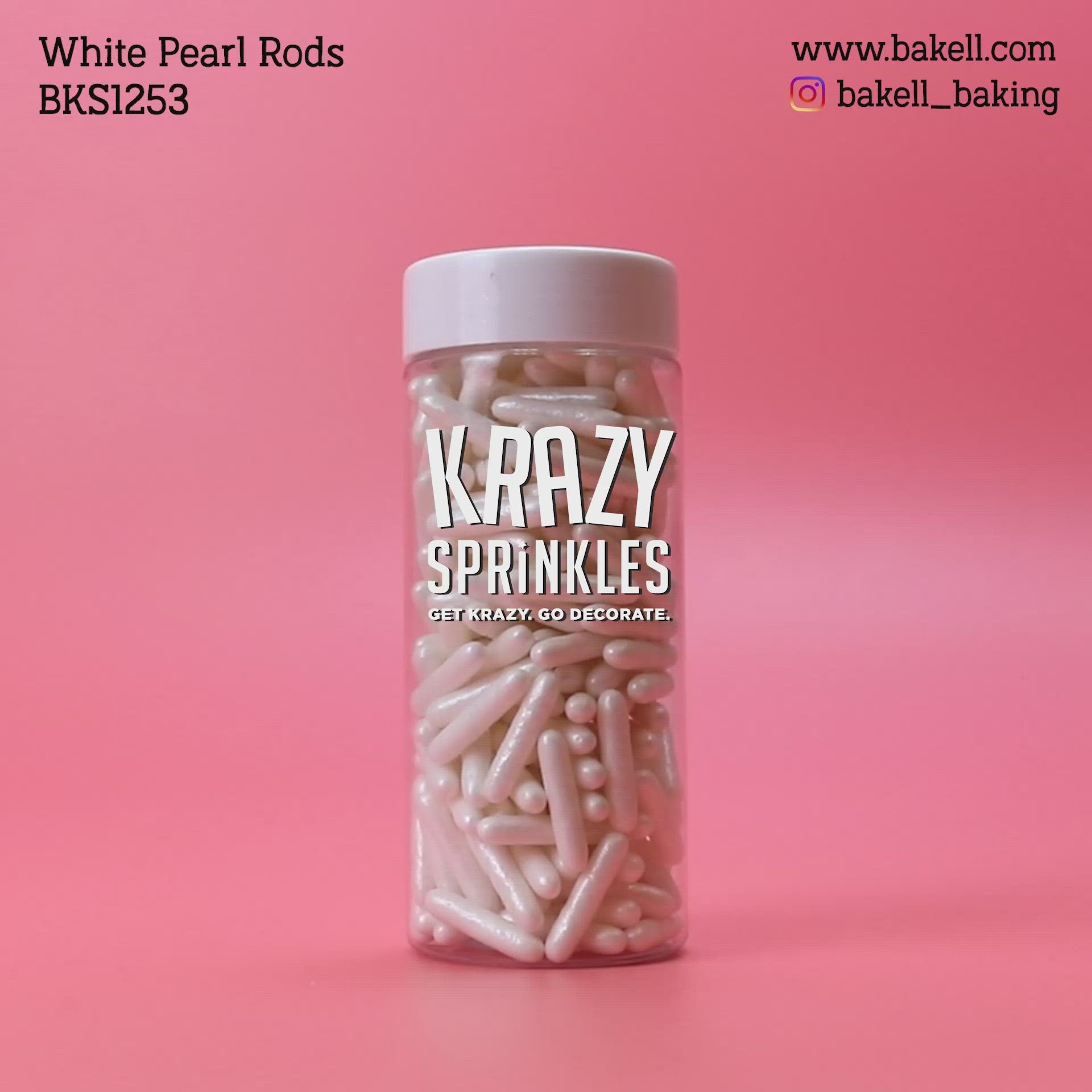 White Pearl Rods Sprinkles
