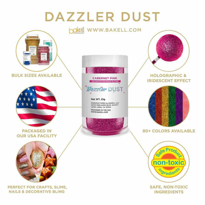 Buy Cabernet Pink Glitter Dust in Bulk At Wholesale | Bakell.com