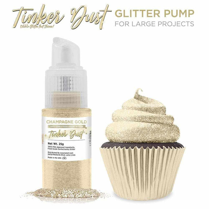 Tinker Dust Edible Glitter Spray Pump Bottle- Champagne Gold – Oasis Supply  Company
