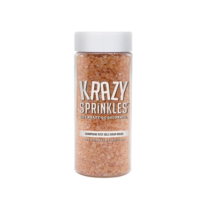 Champagne Rose Gold Sugar Rocks Sprinkles-Krazy Sprinkles_HalfCup_Google Feed-bakell