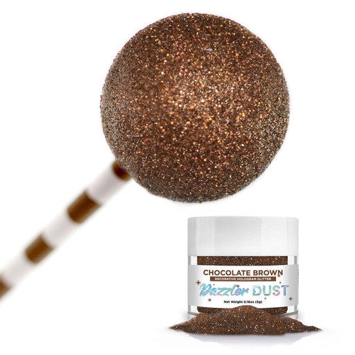 Chocolate Brown Dazzler Dust® 5 Gram Jar-Dazzler Dust_5G_Google Feed-bakell