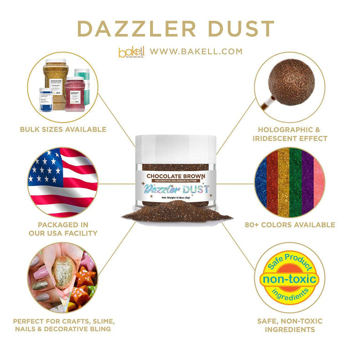 Wholesale Chocolate Brown Dazzler Dust | Bakell
