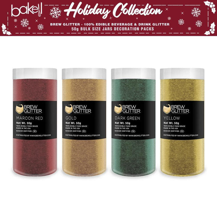 Christmas Collection Brew Glitter Combo Pack A (4 PC SET) 50 Gram Jar-Brew Glitter_Pack-bakell