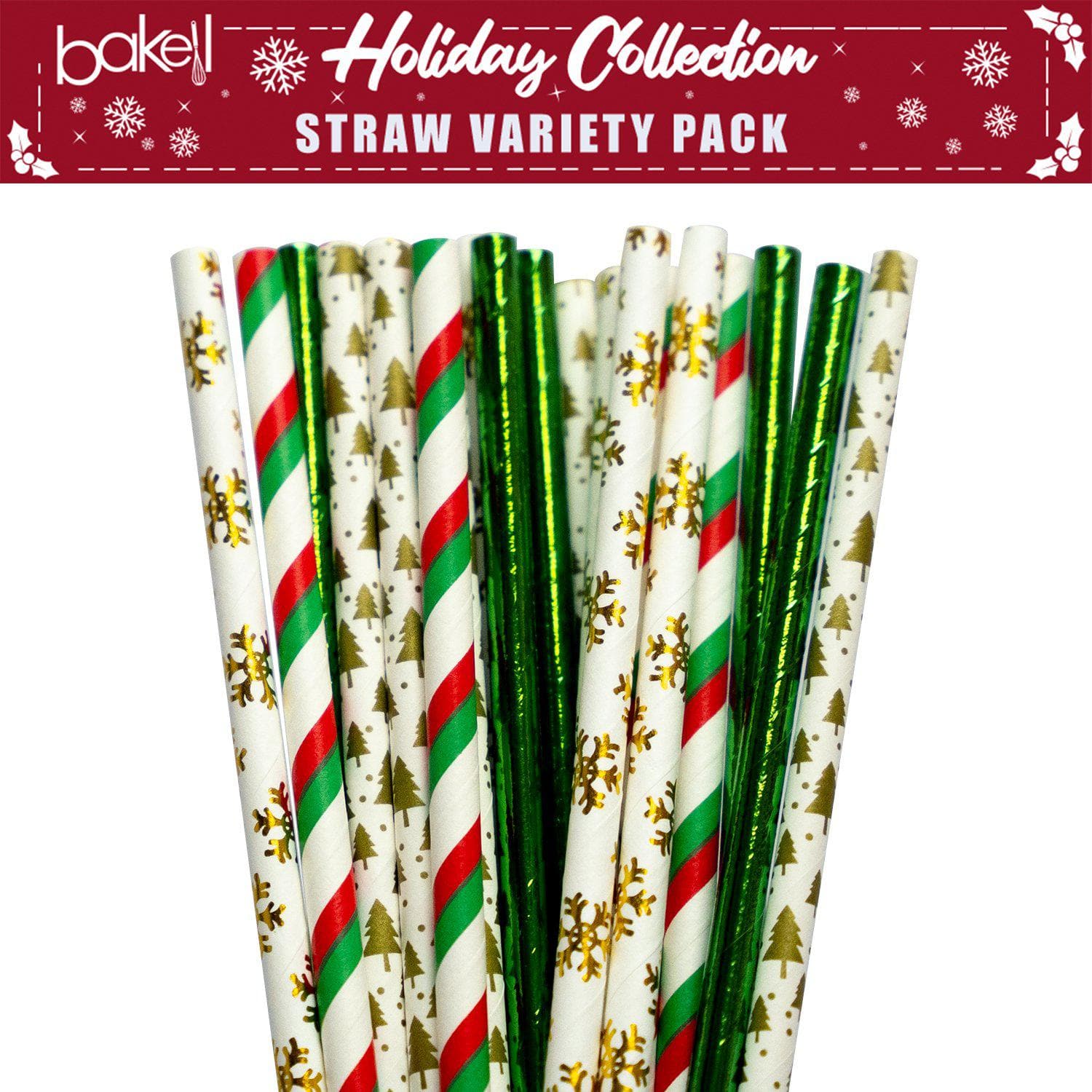 Christmas Collection Cake Pop Straws Combo Pack B (4PC Set)-Cake Pop Straws_Set-bakell
