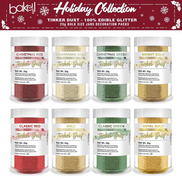 Christmas Collection Tinker Dust Combo Pack A (8 PC SET) 25 Gram Jar-Tinker Dust_Pack-bakell