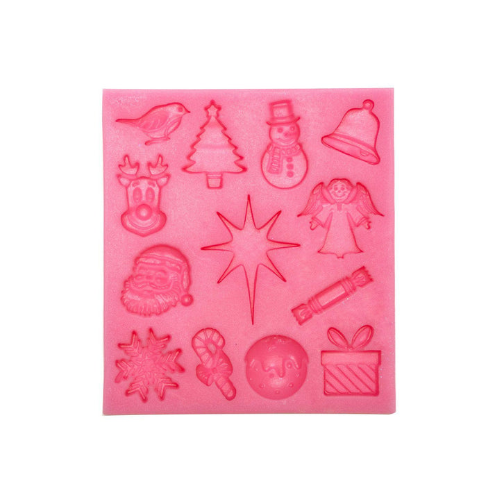 Christmas Figures Silicone Mold - Bakell.com