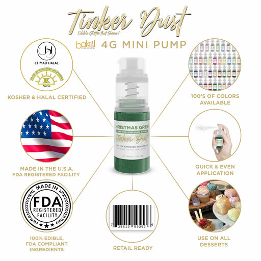 Brand New Miniature Spray Pumps (4g) | Green Tinker Edible Glitter