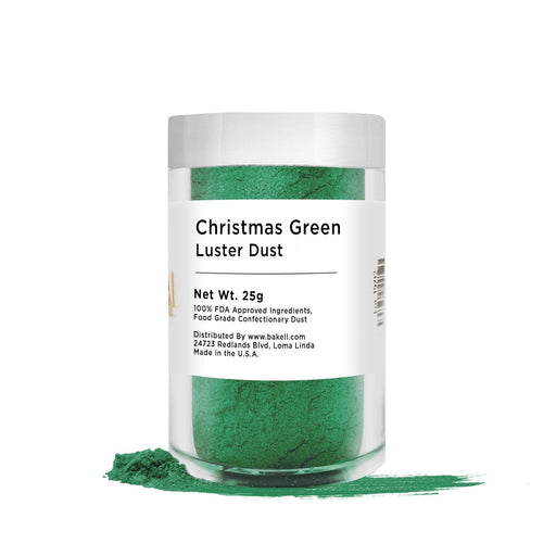 Christmas Green Luster Dust | 100% Edible & Kosher | BULK | Bakell.com
