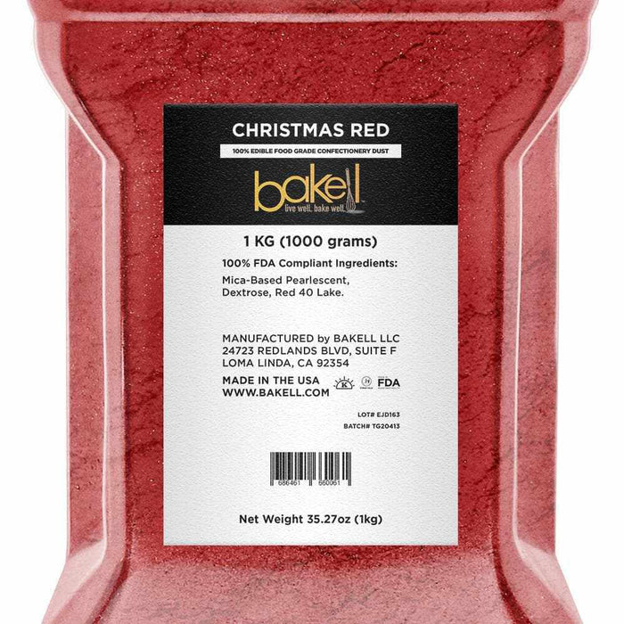 Christmas Red Luster Dust | 100% Edible & Kosher Pareve | BULK | Bakell.com