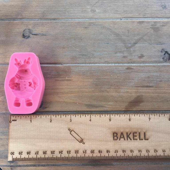 Bakell™ Christmas Reindeer holding bell Silicone Mold | Bakell.com