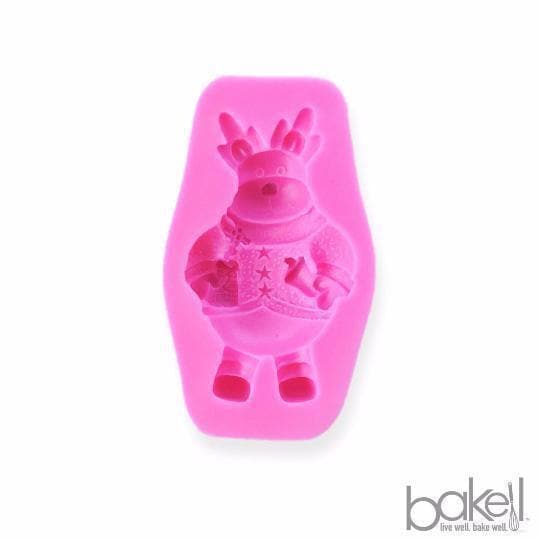 Bakell™ Christmas Reindeer holding bell Silicone Mold | Bakell.com