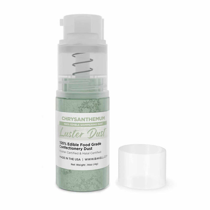 New! Miniature Luster Dust Spray Pump | 4g Chrysanthemum Green Edible Glitter