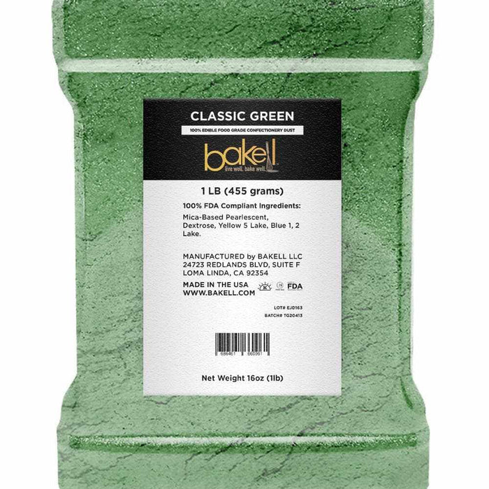 Classic Green Luster Dust | Kosher & Edible | Bulk | Bakell