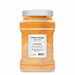 1 LB Classic Orange Luster Dust in a clear plastic jar with a white lid.