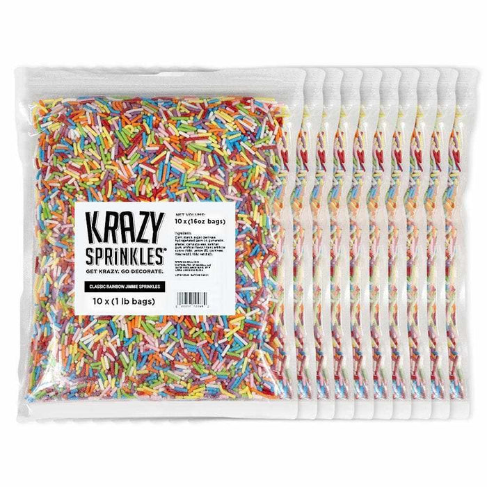 Classic Rainbow Jimmies Edible Sprinkles – Krazy Sprinkles® Bakell.com