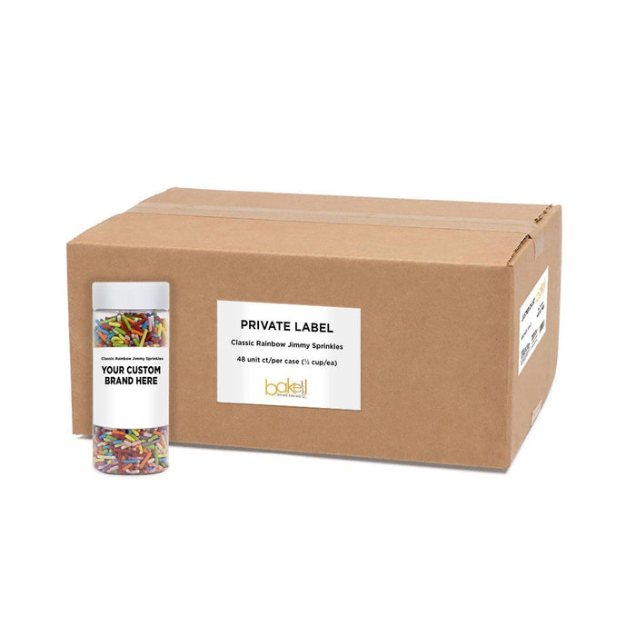 Classic Rainbow Jimmies Sprinkles | Private Label (48 units per/case) | Bakell