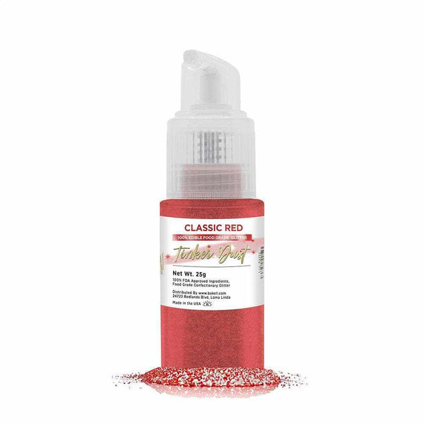 Classic Red Edible Glitter Spray 25g Pump, Tinker Dust