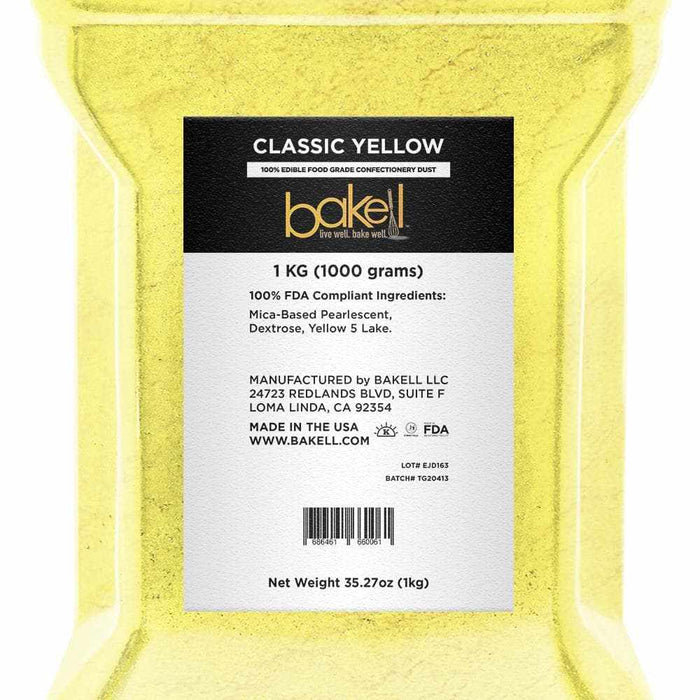 Yellow Luster Dust | 100% Edible & Kosher Pareve | Wholesale | Bakell.com