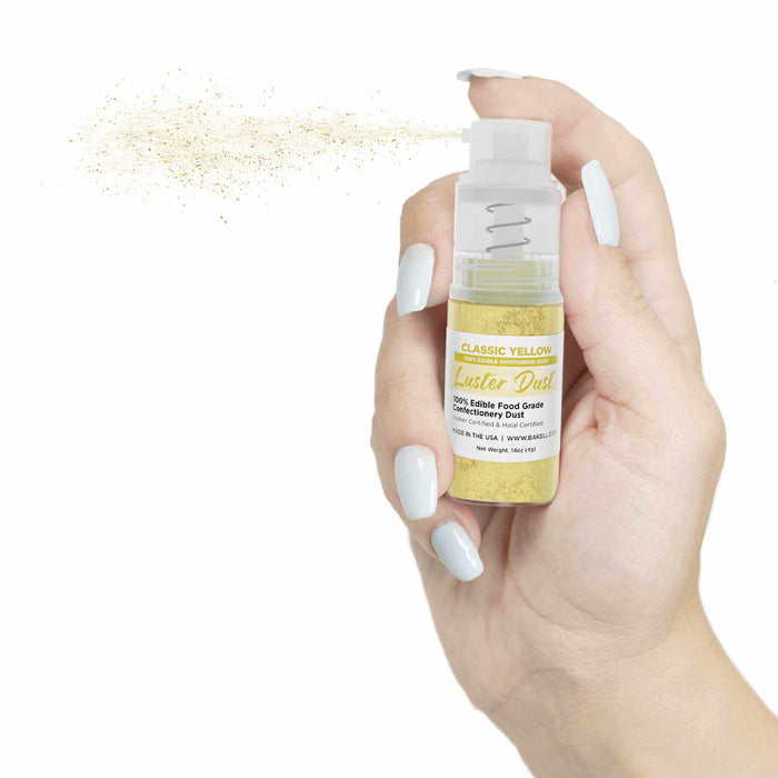 Purchase Yellow Luster Dust Wholesale | New Mini Spray Pumps 4g 