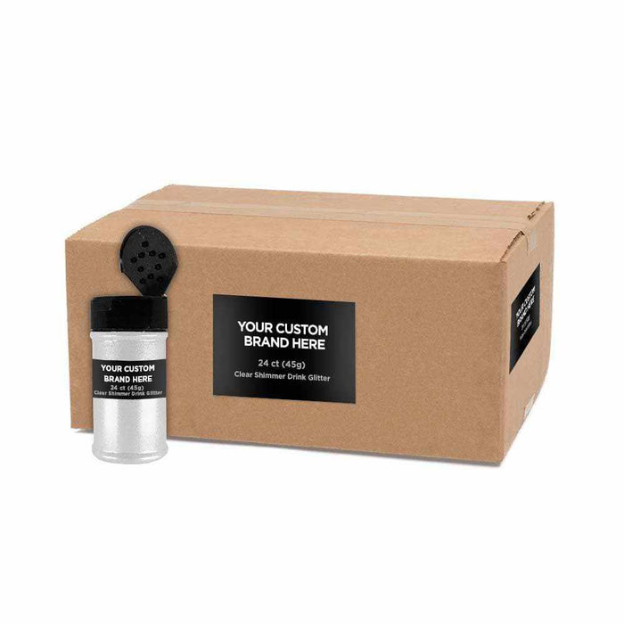 Clear Private Label Brew Glitter for Drinks | Clear  | Bakell