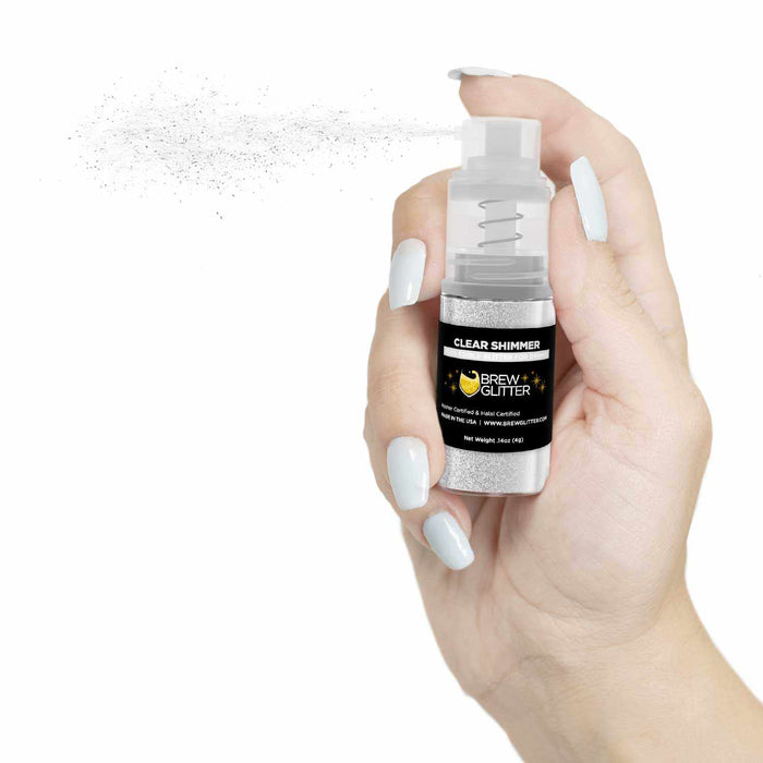 Clear Shimmer Beverage Glitter Mini Spray Pump - Wholesale-Wholesale_Case_Brew Glitter 4g Pump-bakell