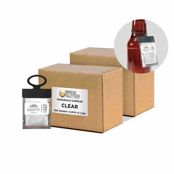 Clear Shimmer Wholesale Brew Glitter Hang Tags | Bakell